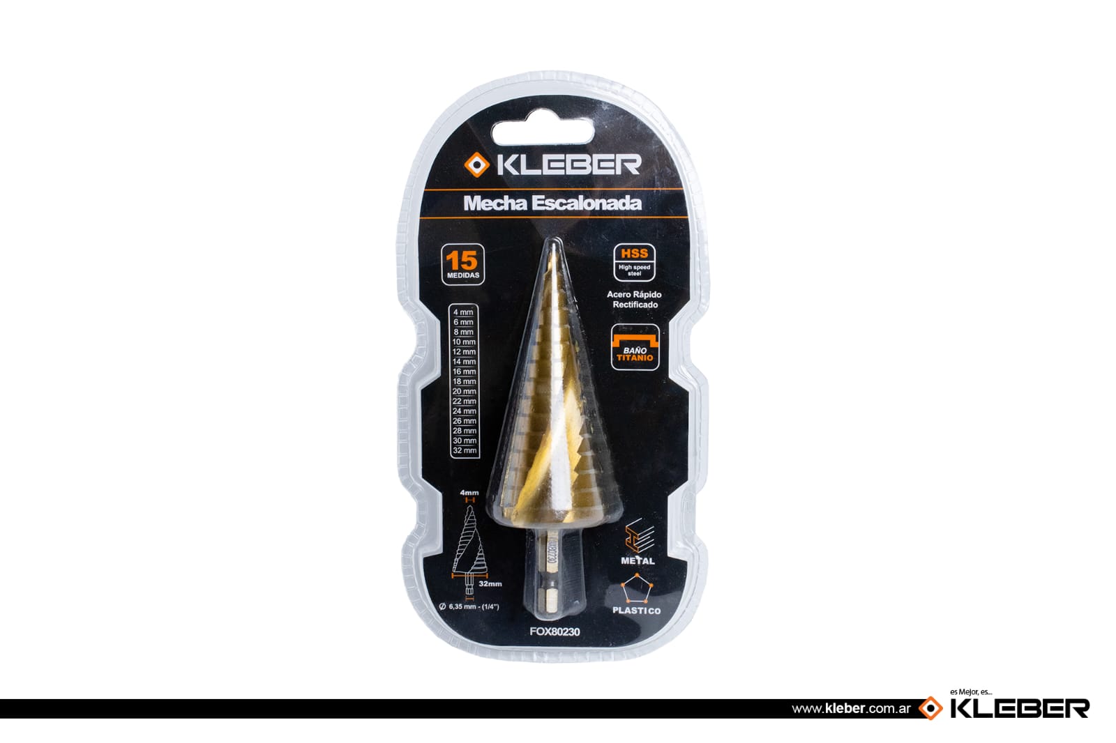 MECHA ESCALONADA DE ACERO